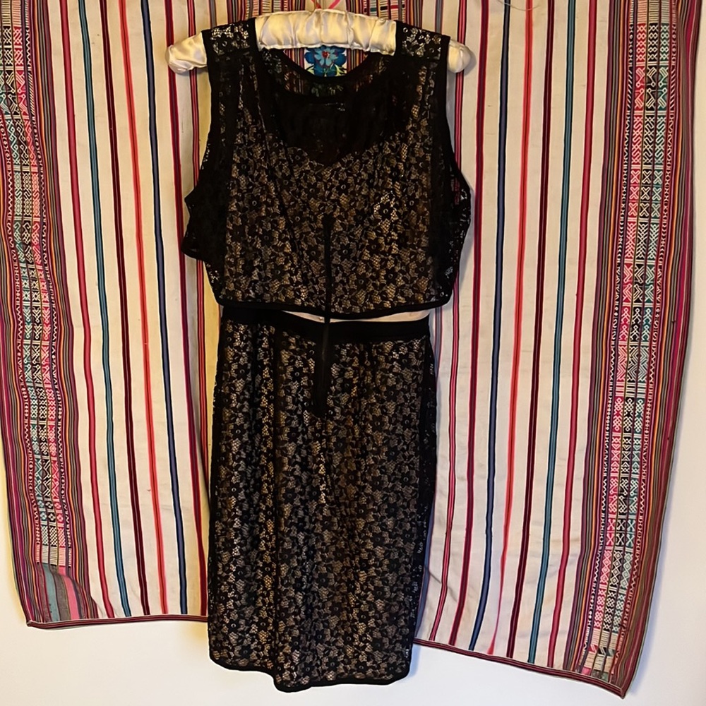 Mark Jacobs Black Lace Dress Size L Size 8-10